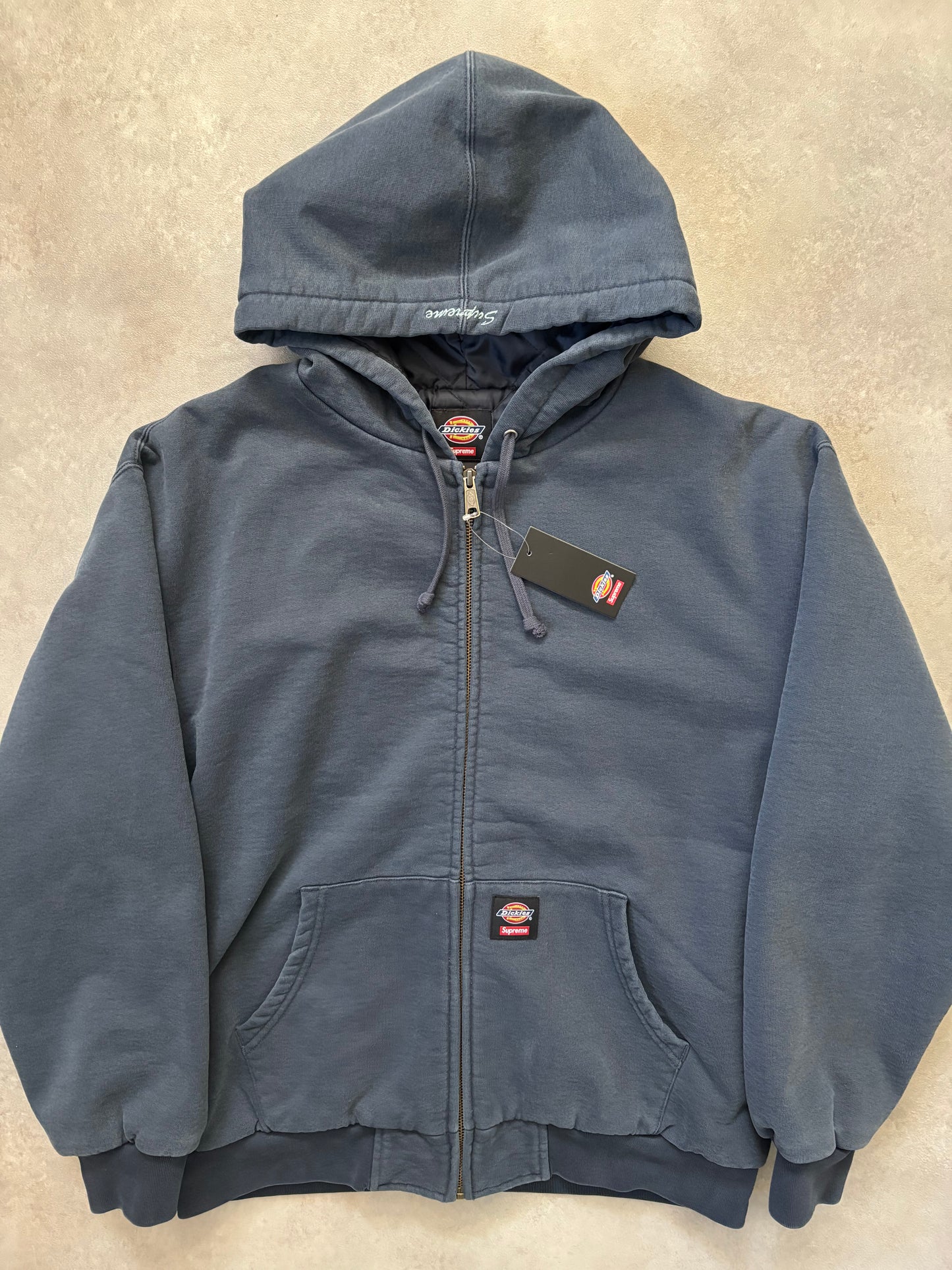 Supreme x Dickies® Quilted Lined Zip Up Hooded Sweatshirt (Str. M)