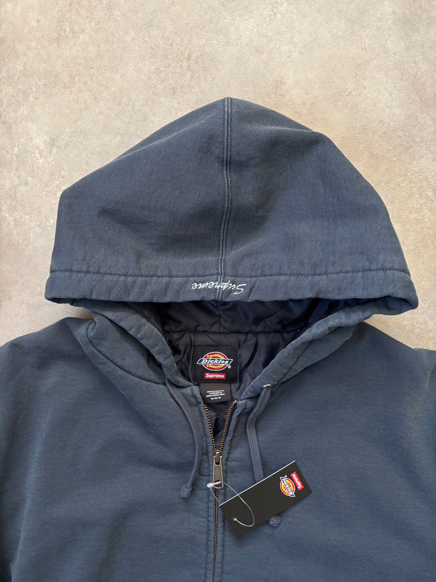 Supreme x Dickies® Quilted Lined Zip Up Hooded Sweatshirt (Str. M)