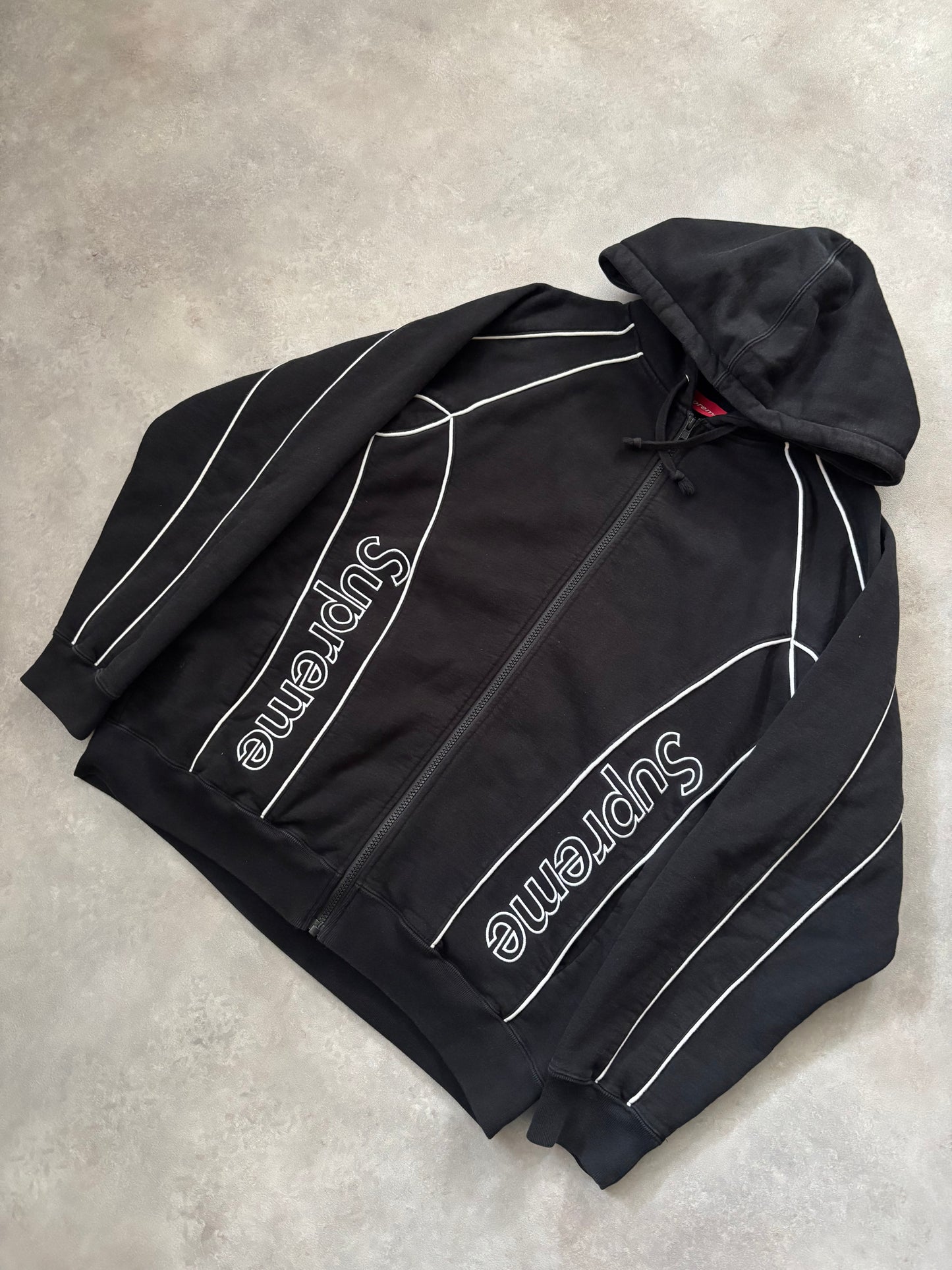 Supreme Track Paneled Zip Up Hoodie (Str. M)