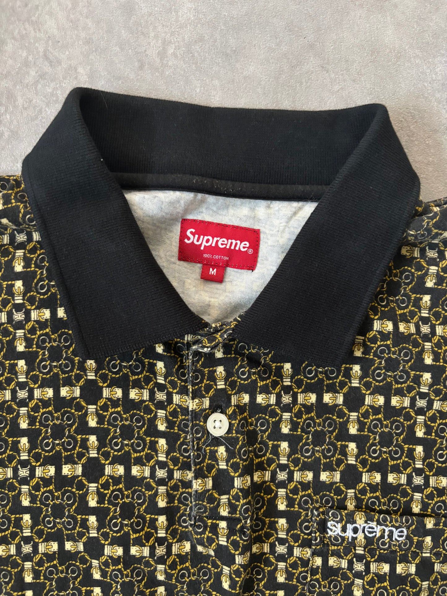 Supreme Patterned Polo (Str. M)