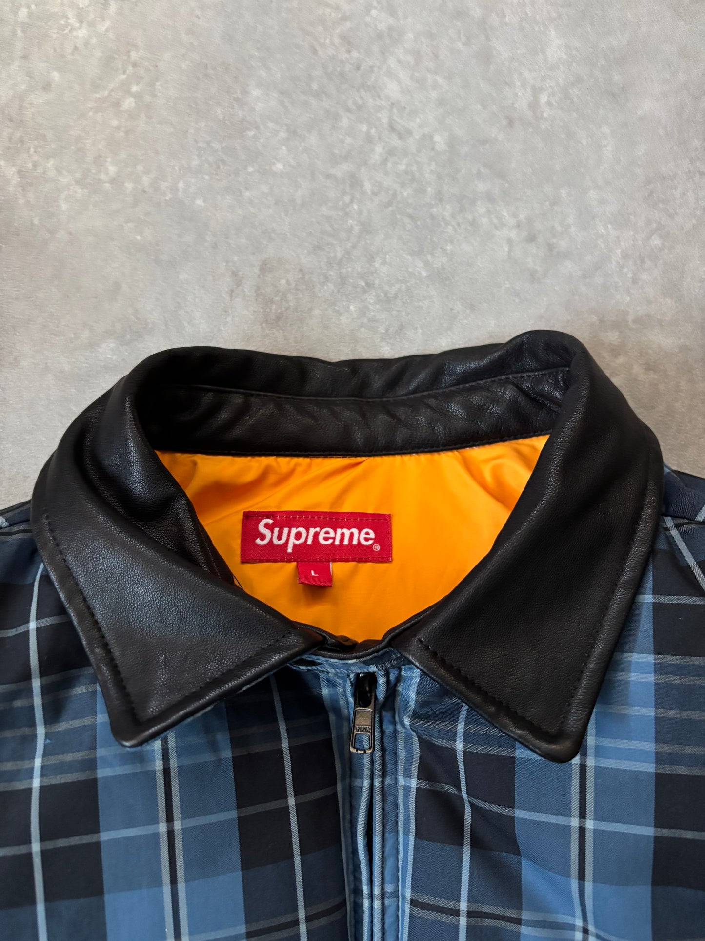Supreme Leather Collar Puffy Jacket (Str. L)