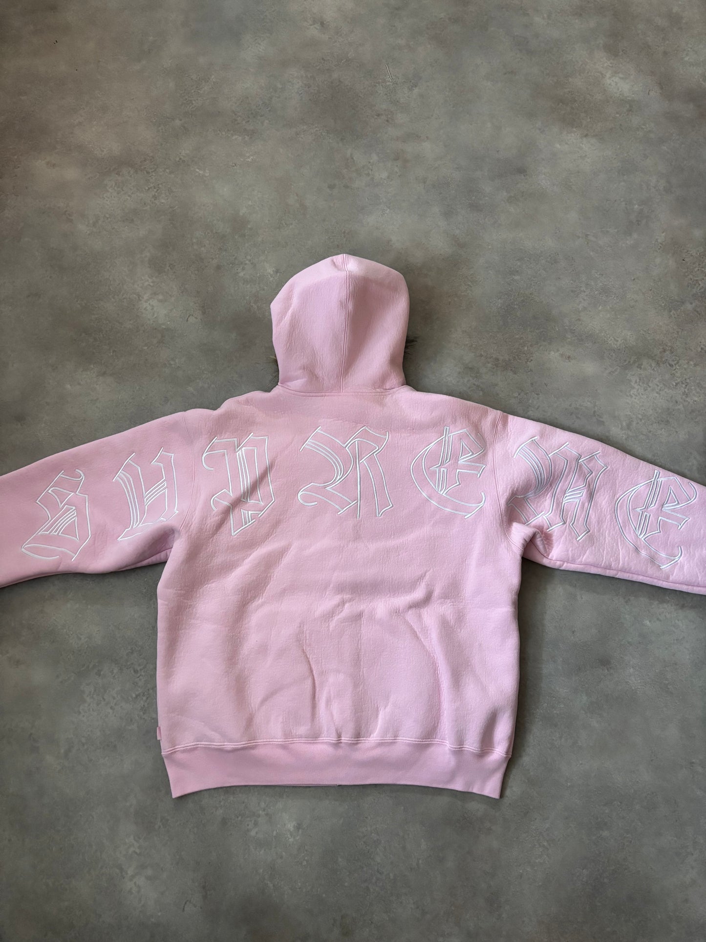 Supreme Faux Fur Zip Up Hooded Sweatshirt (Str. L)