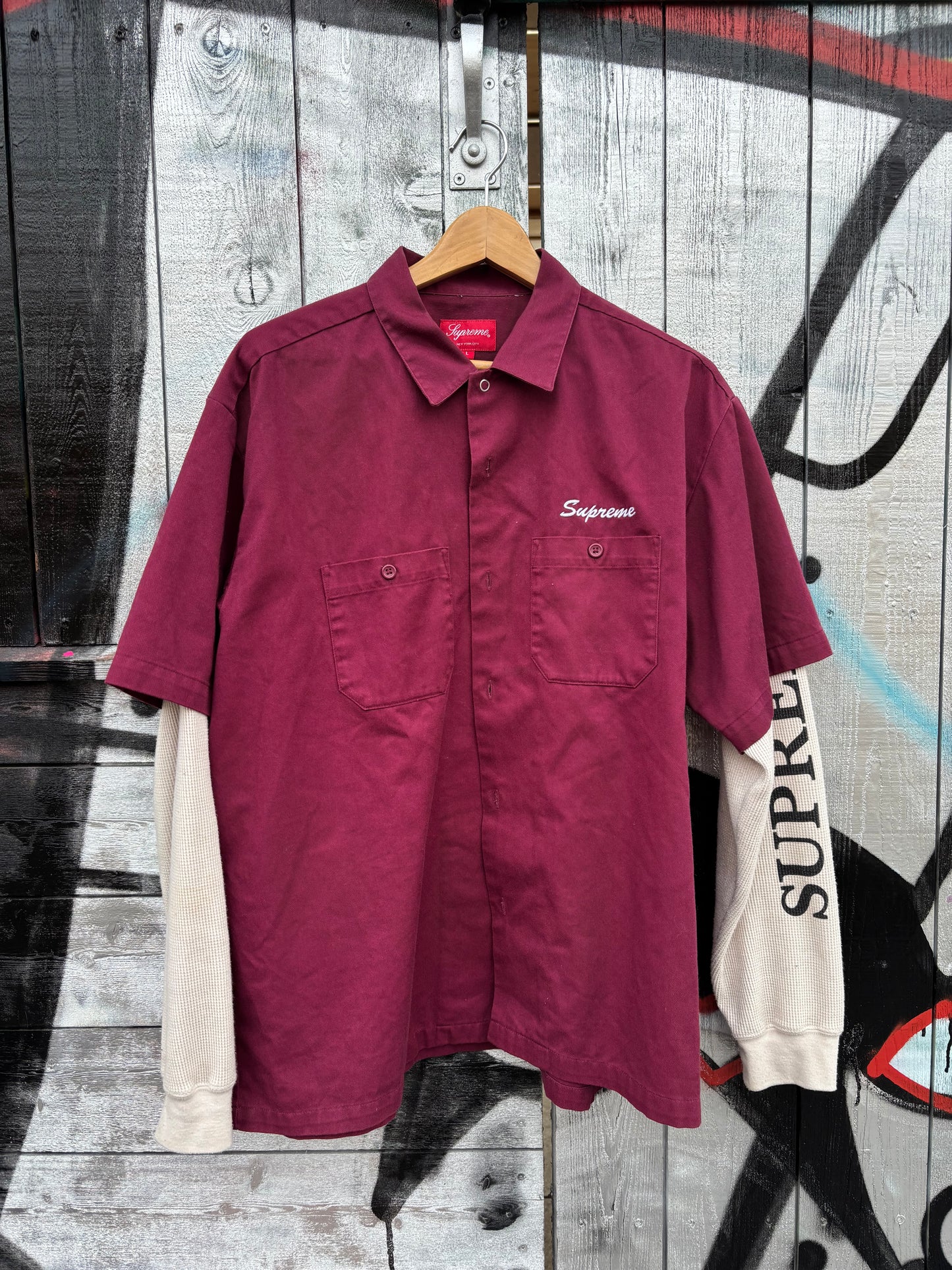 Supreme Double Sleeve Skjorte (Str. L)