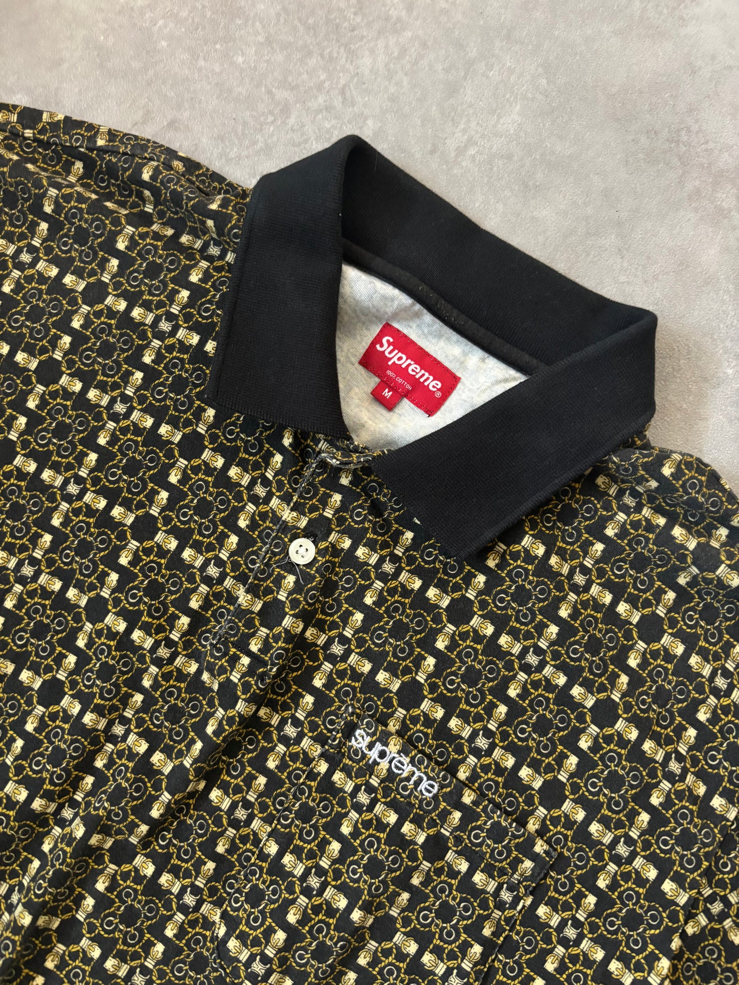 Supreme Patterned Polo (Str. M)