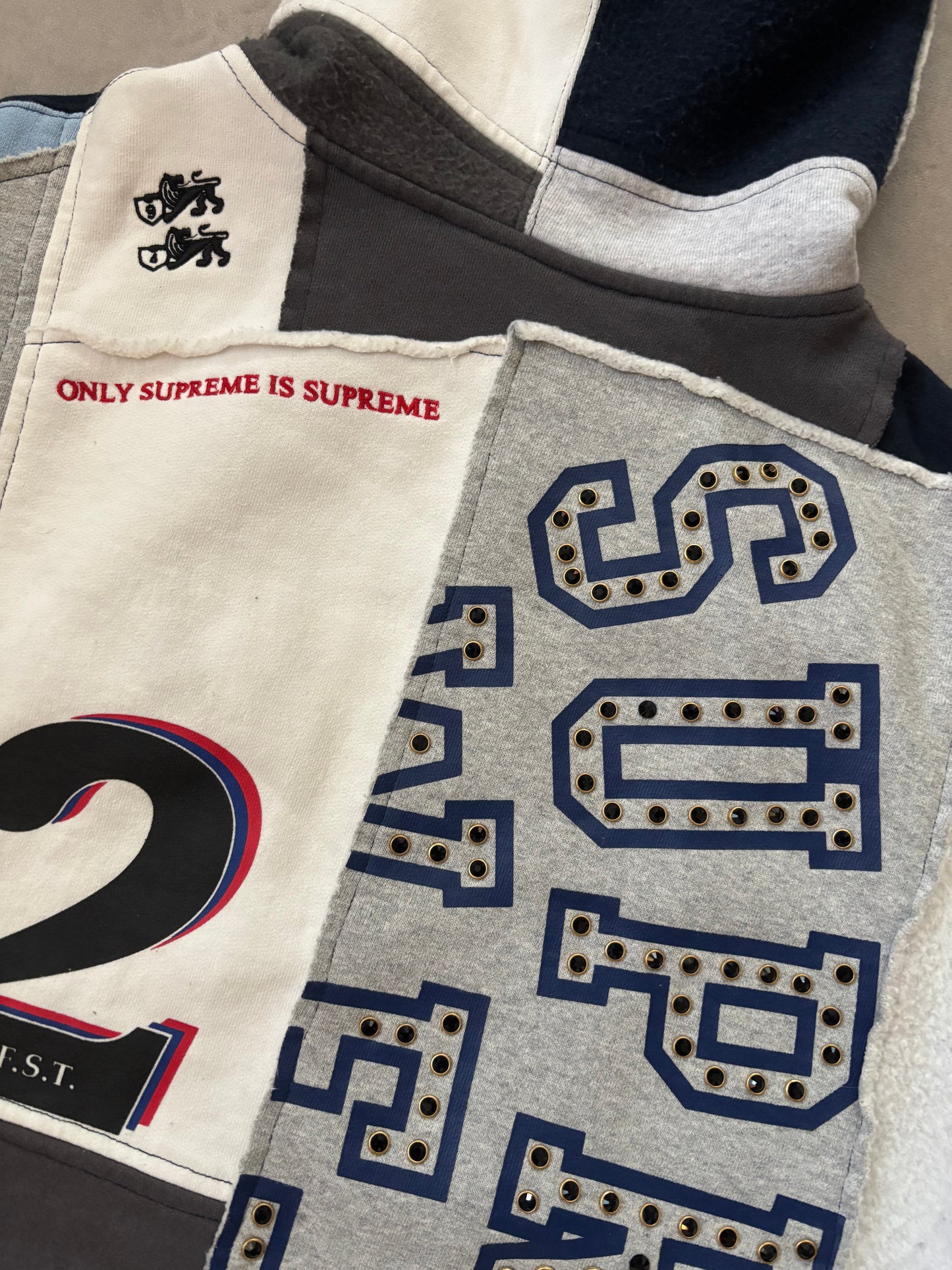 Supreme Patchwork Zip Up Hoodie (Str. S)