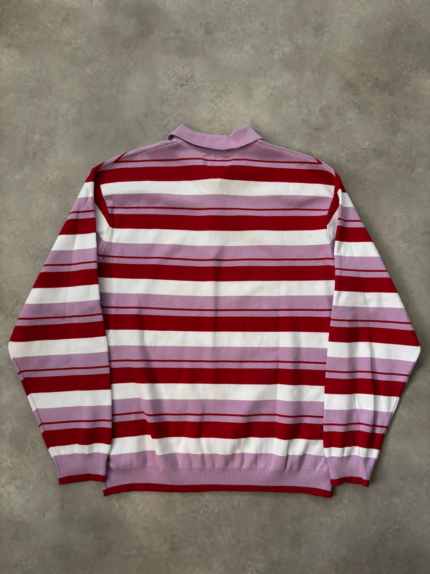 Supreme Stripe Zip L/S Polo (Str. S)