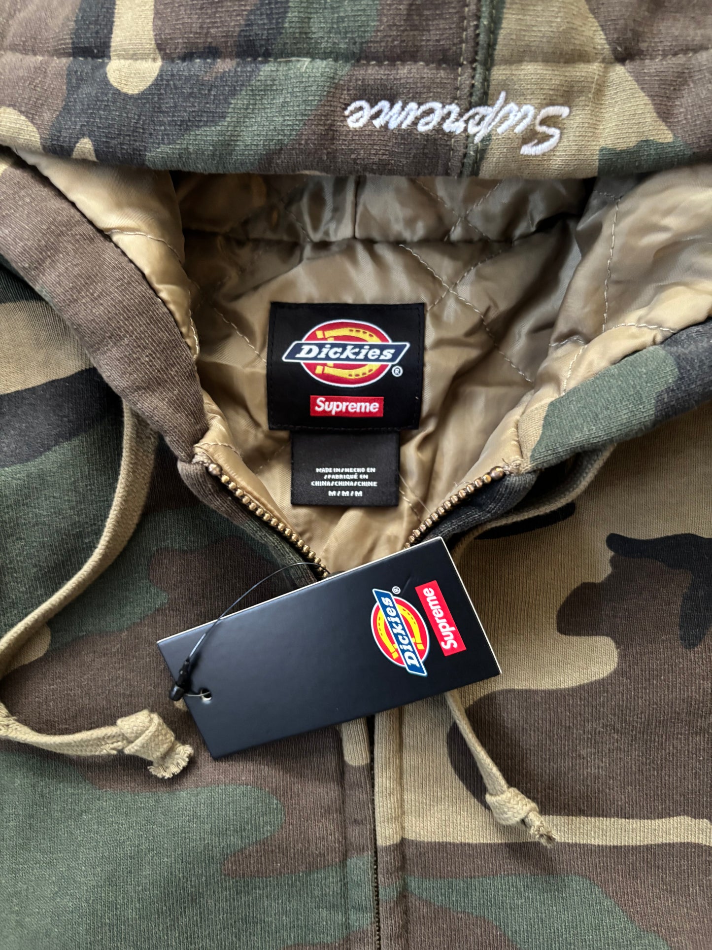 Supreme x Dickies Quilted Lined Zip Up Hoodie (Str. M)