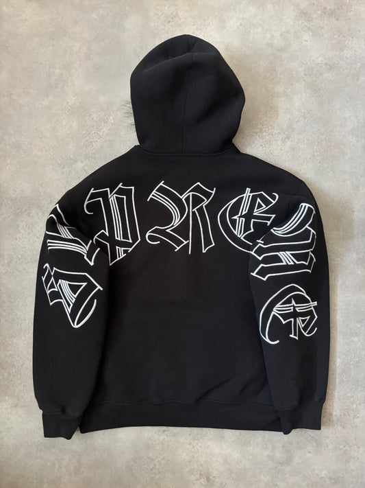 Supreme Faux Fur Zip Up Hooded Sweatshirt (Str. M)