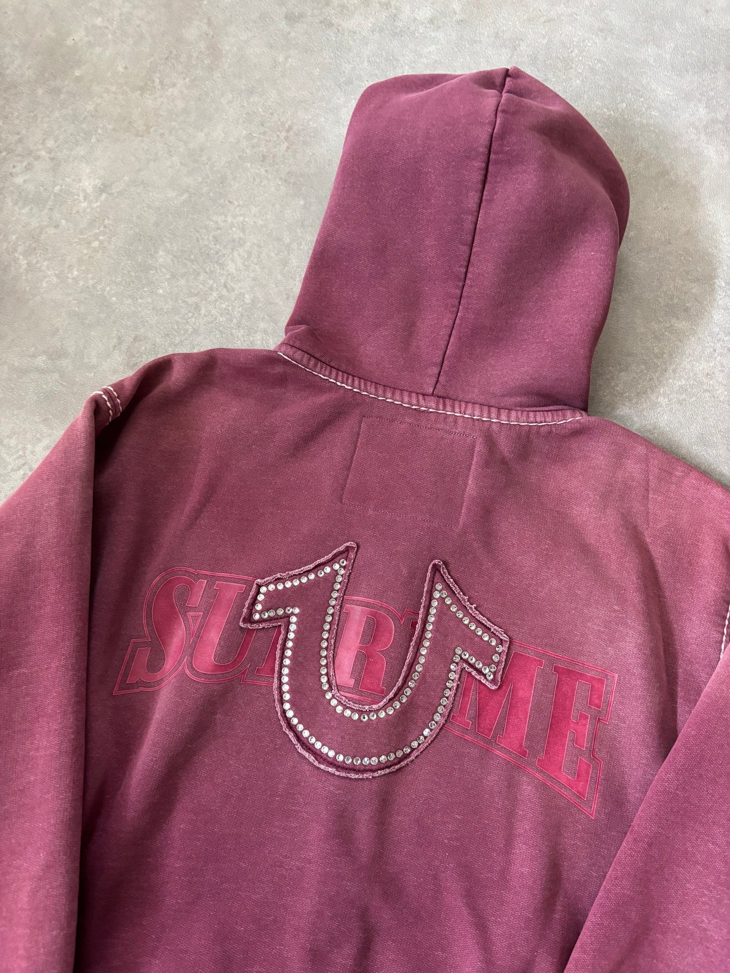 Supreme True Religion Zip Up Hooded Sweatshirt (Str. M)
