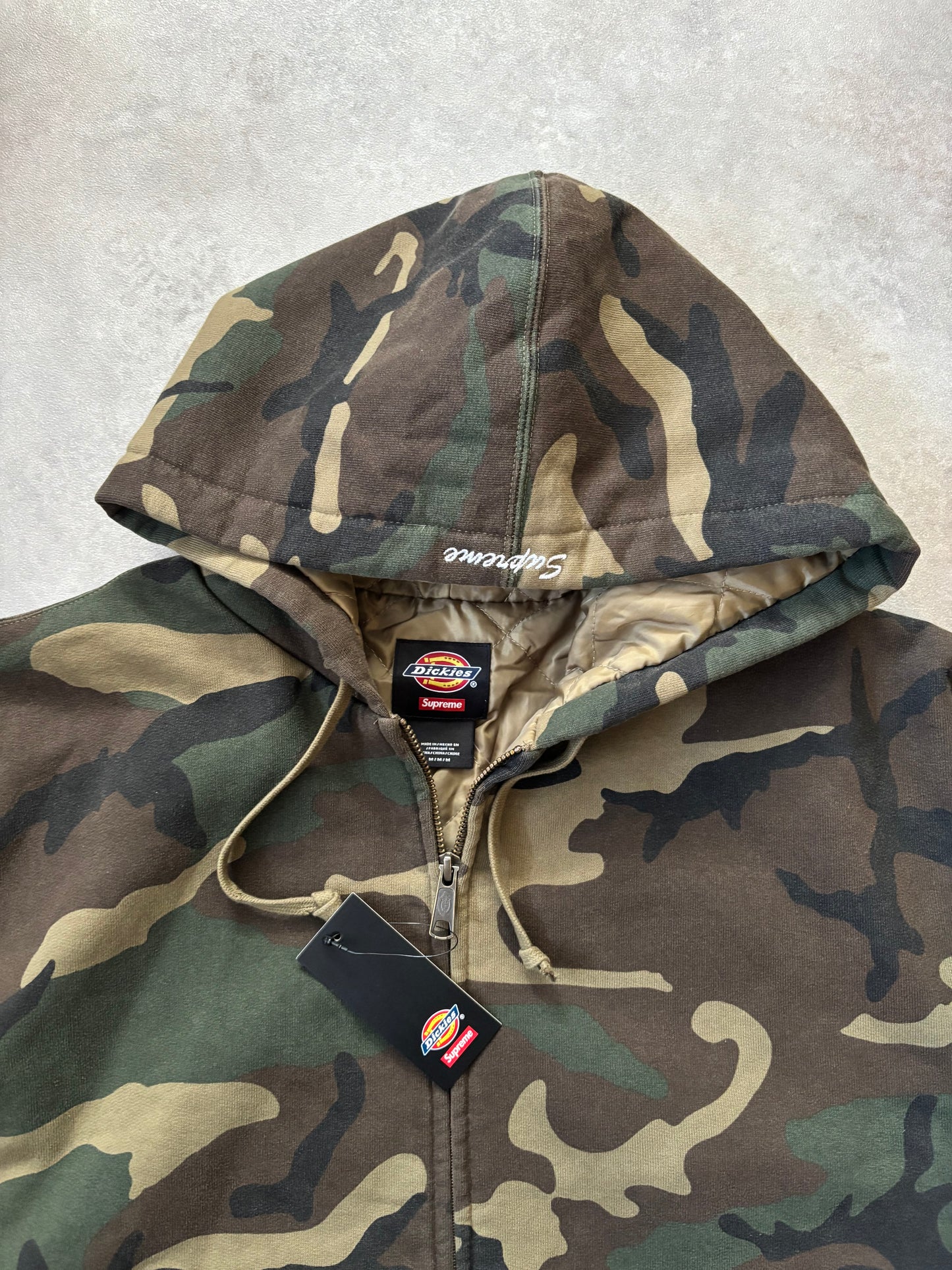 Supreme x Dickies Quilted Lined Zip Up Hoodie (Str. M)