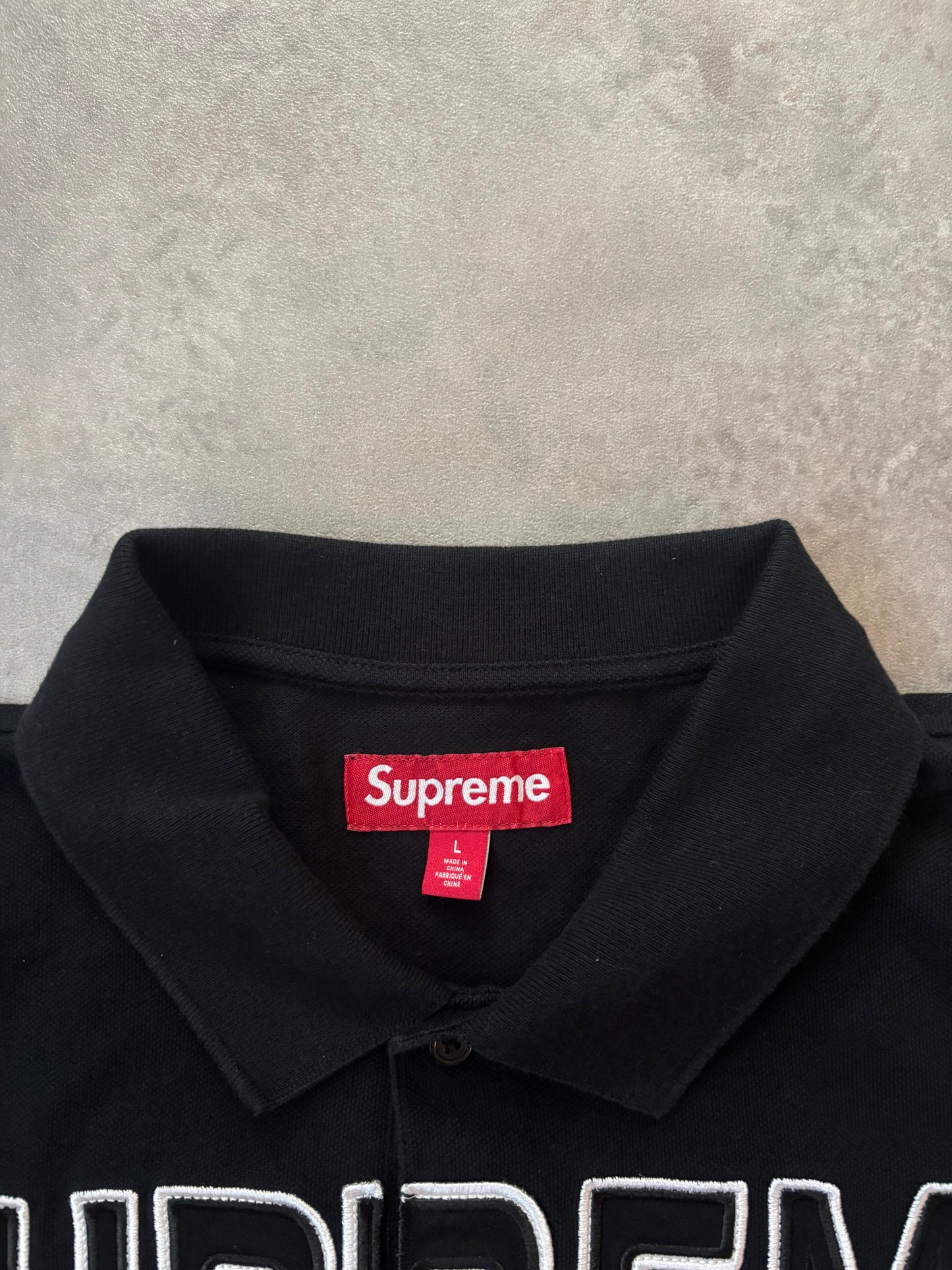 Supreme Heather Stripe Polo (Str. XL)