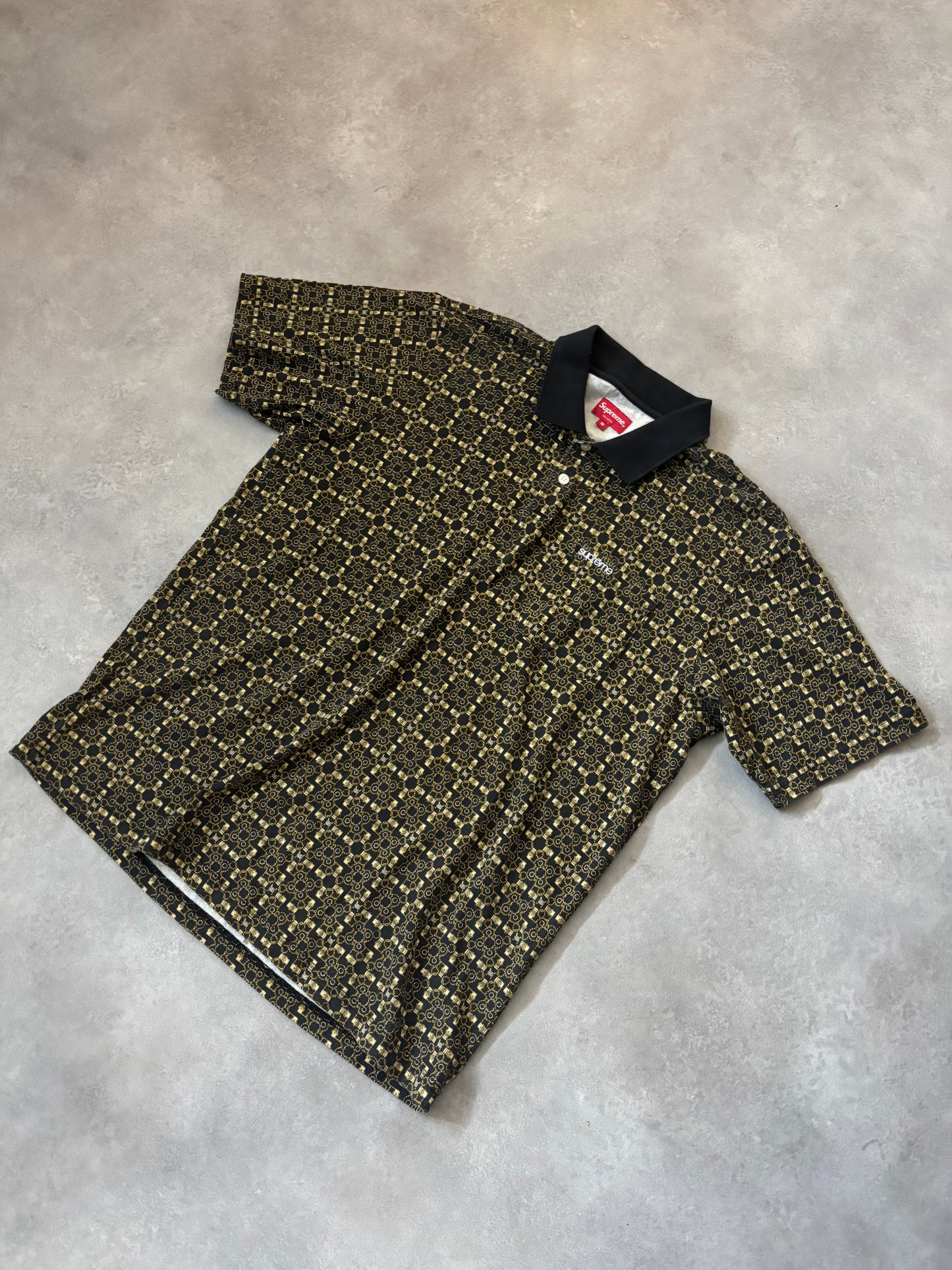 Supreme Patterned Polo (Str. M)