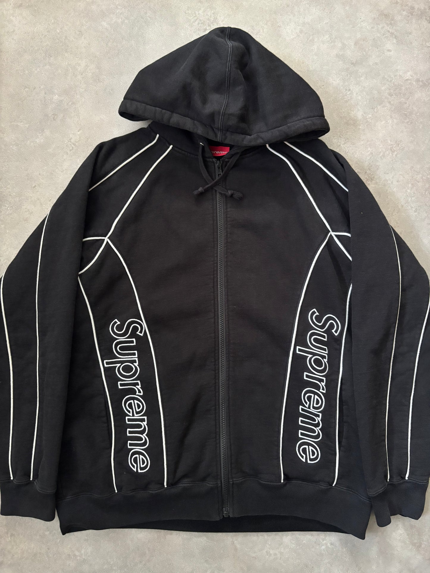 Supreme Track Paneled Zip Up Hoodie (Str. M)