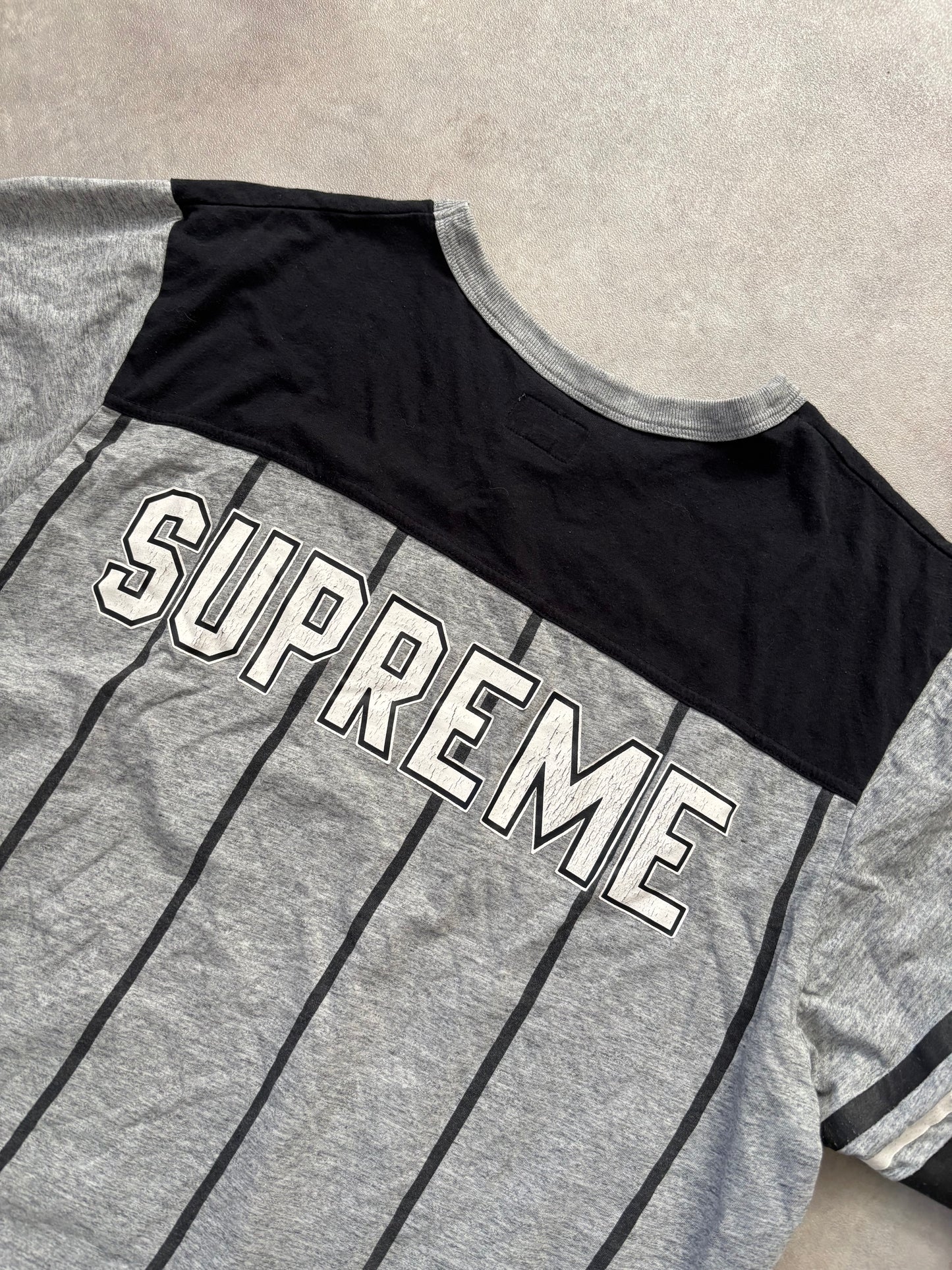 Supreme Pinstripe Football Tee (Str. L)
