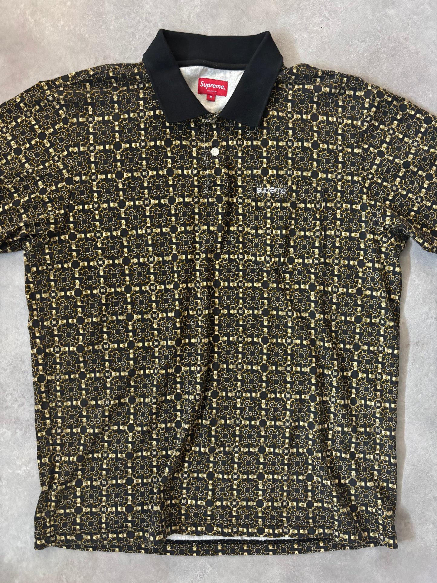 Supreme Patterned Polo (Str. M)