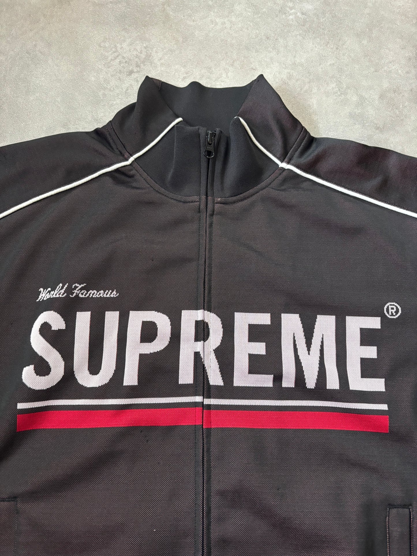 Supreme Phone Number Zip Up Sweatshirt (Str. L)