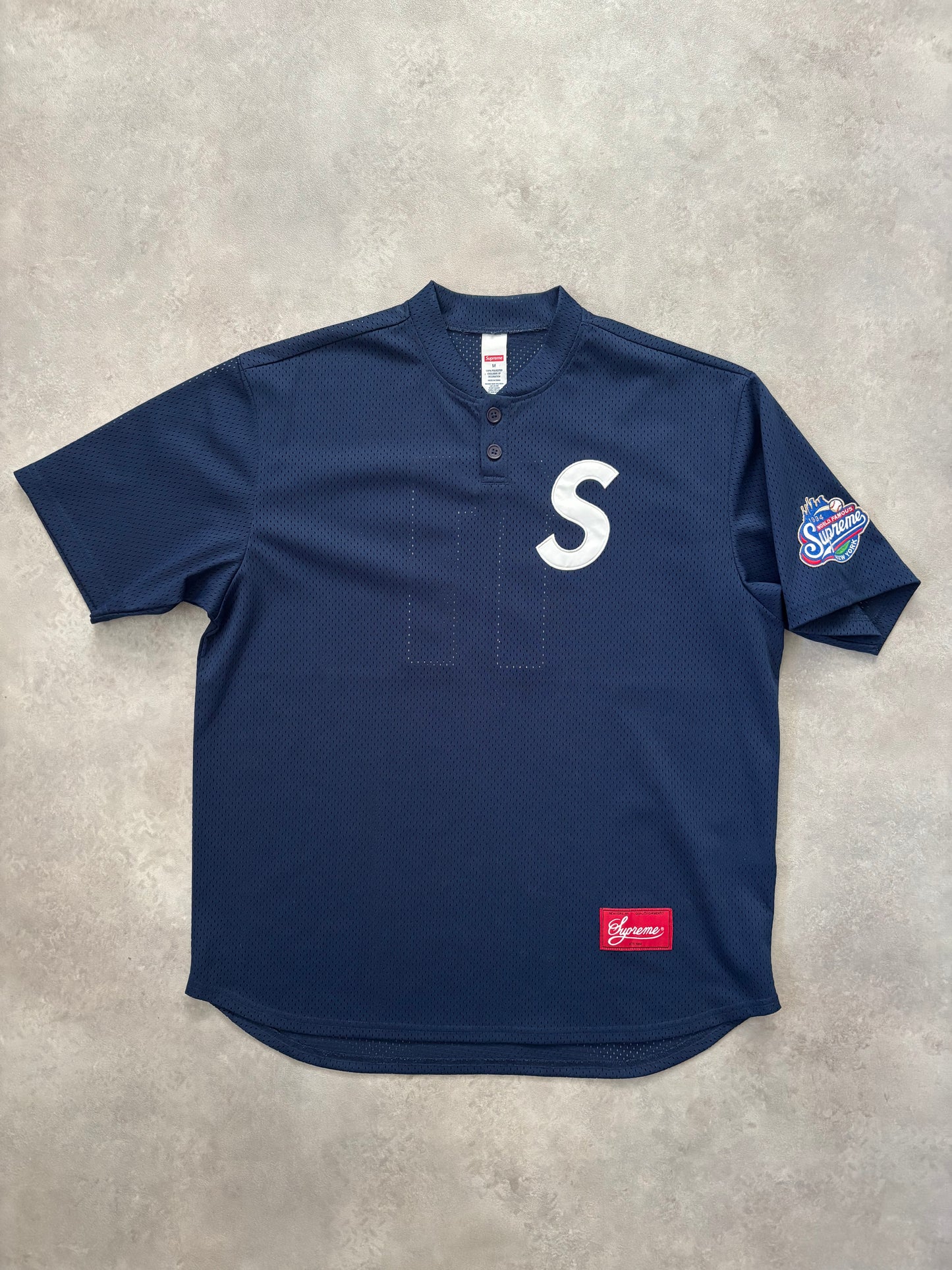 Supreme S Logo Baseball Henley (Str. M)