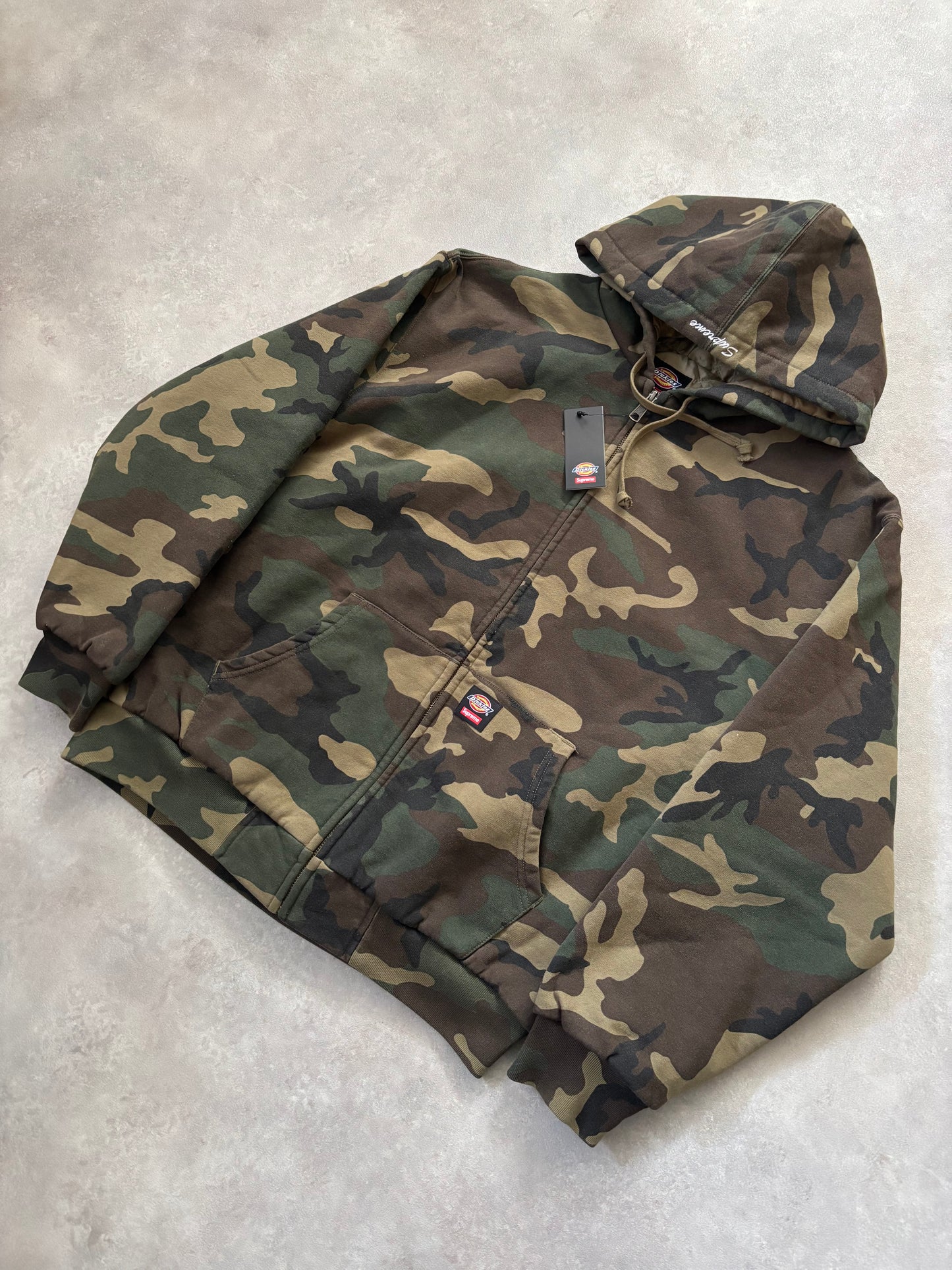Supreme x Dickies Quilted Lined Zip Up Hoodie (Str. M)