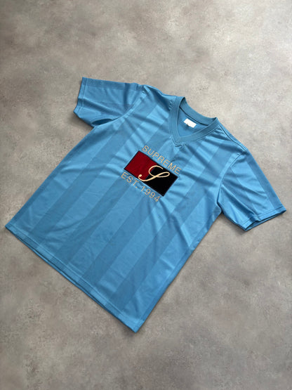 Supreme Velvet Logo Mesh Stripe Top (Str. M)