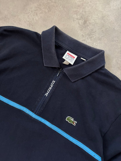 Supreme LACOSTE Pique Zip L/S Polo (Str. S)