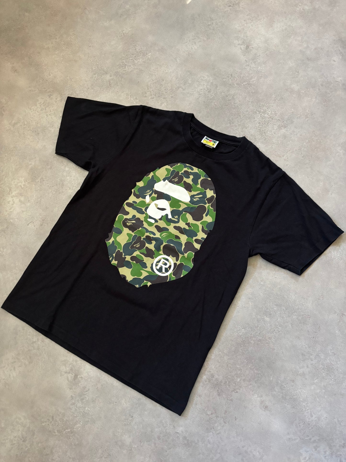 A Bathing Ape Green Camo Ape Head (Str. M)