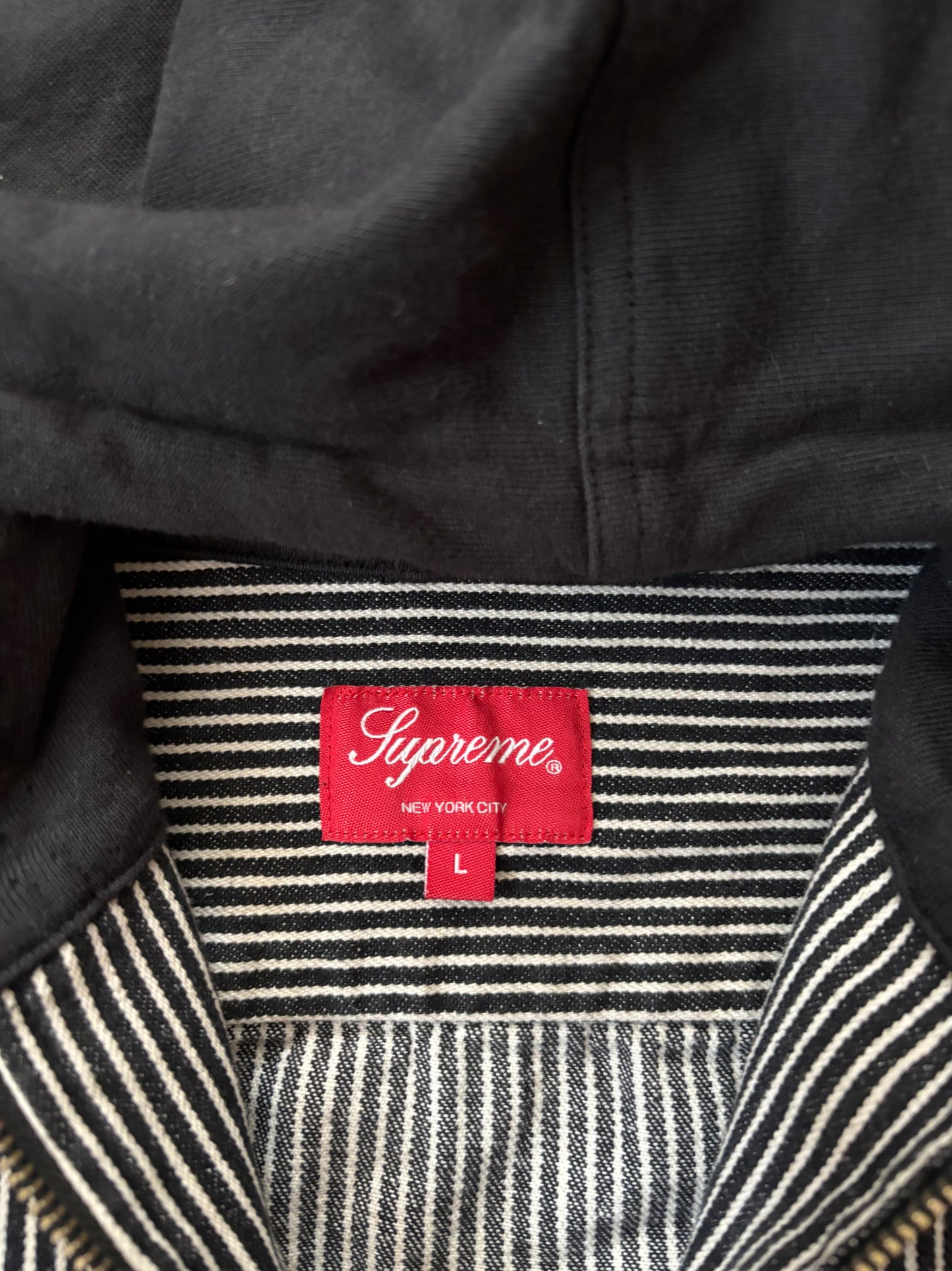 Supreme Striped Hooded Jacket (Str. L)
