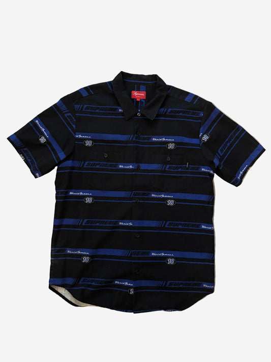 Supreme Striped Racing Work Shirt (Str. L)