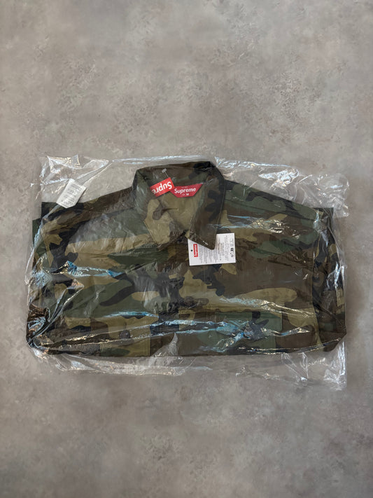 Supreme Jacquard Logos Denim Trucker Jacket (Str. M)