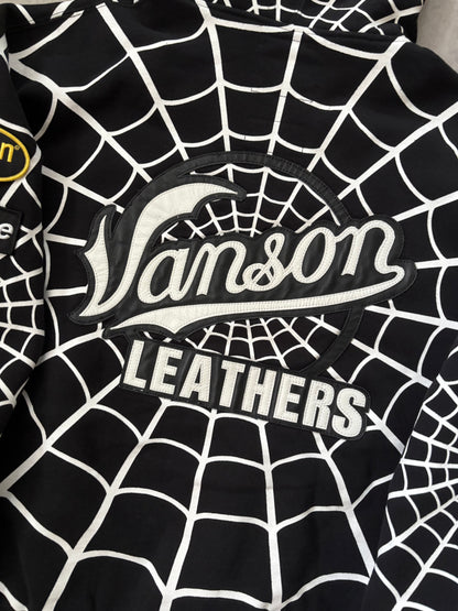 Supreme Vanson Leathers Spider-Man Zip Up Hoodie (Str. M)