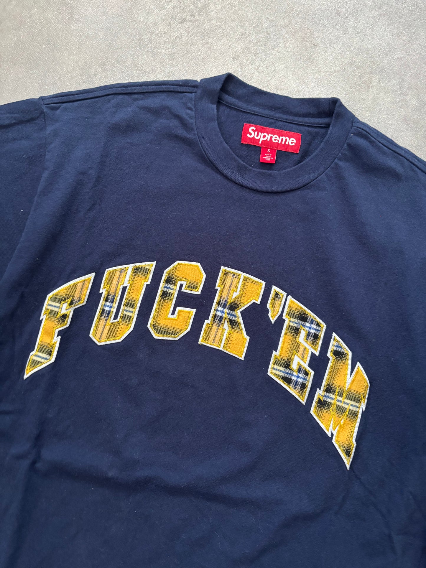 Supreme Fuck Em Plaid S/S Top (Str. S)