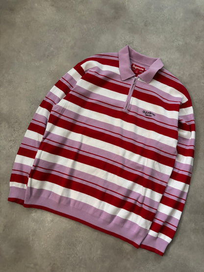 Supreme Stripe Zip L/S Polo (Str. S)