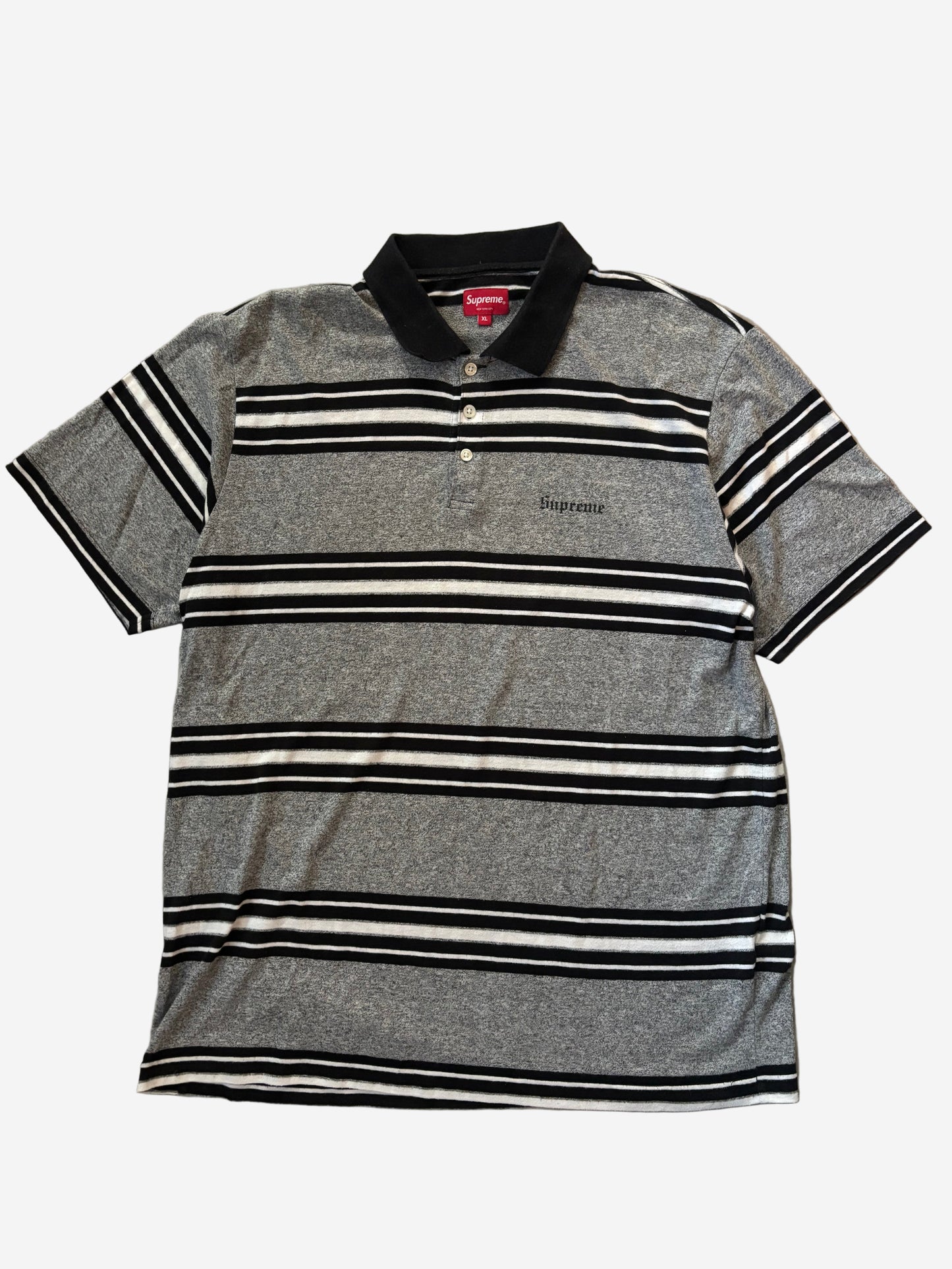 Supreme Heather Stripe Polo (Str. XL)
