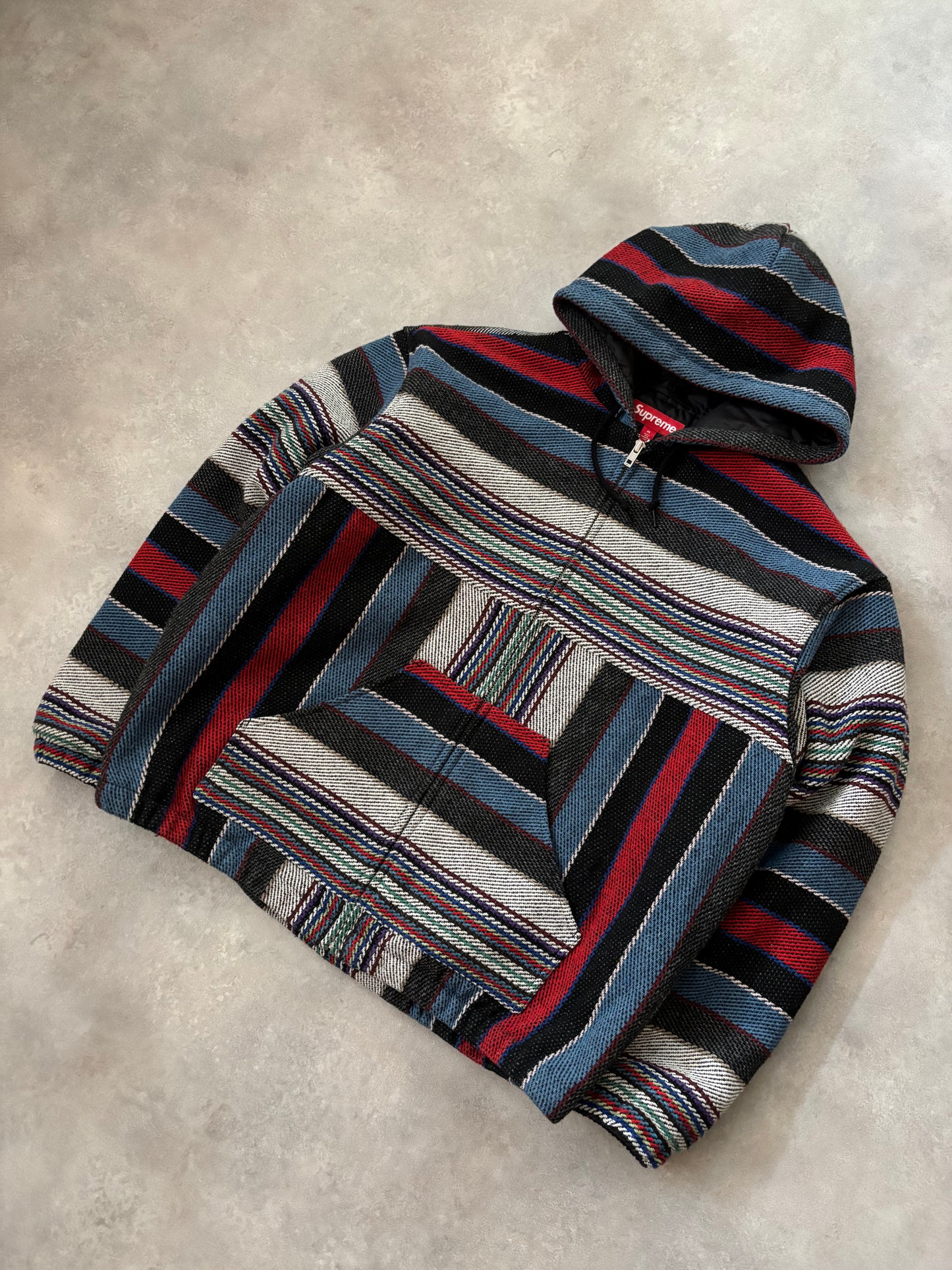 Supreme Woven Stripe Hooded Jacket (Str. M)