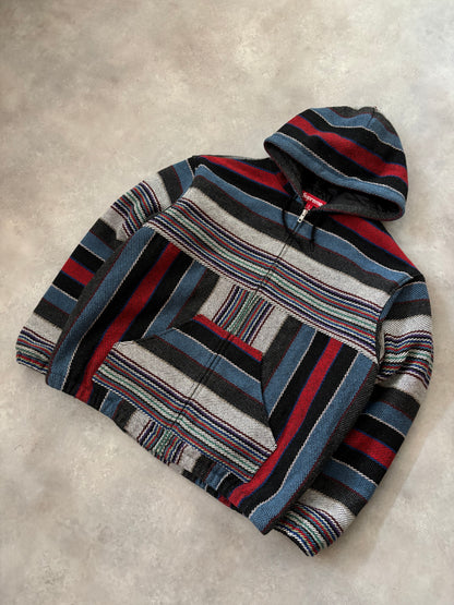 Supreme Woven Stripe Hooded Jacket (Str. M)
