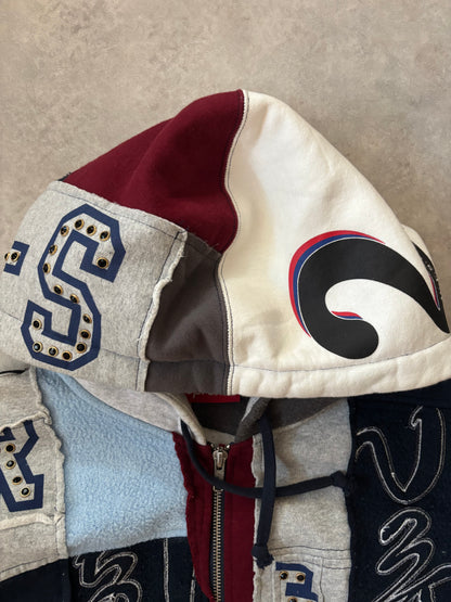 Supreme Patchwork Zip Up Hoodie (Str. S)