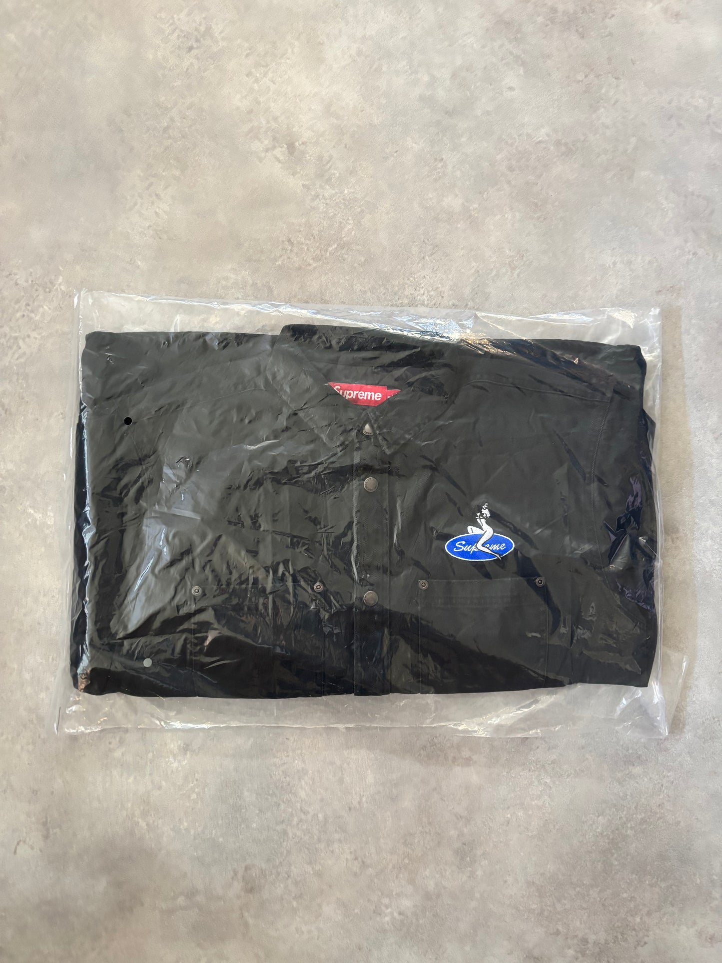 Supreme Quilted Lined Denim Snap Shirt (Str. M)