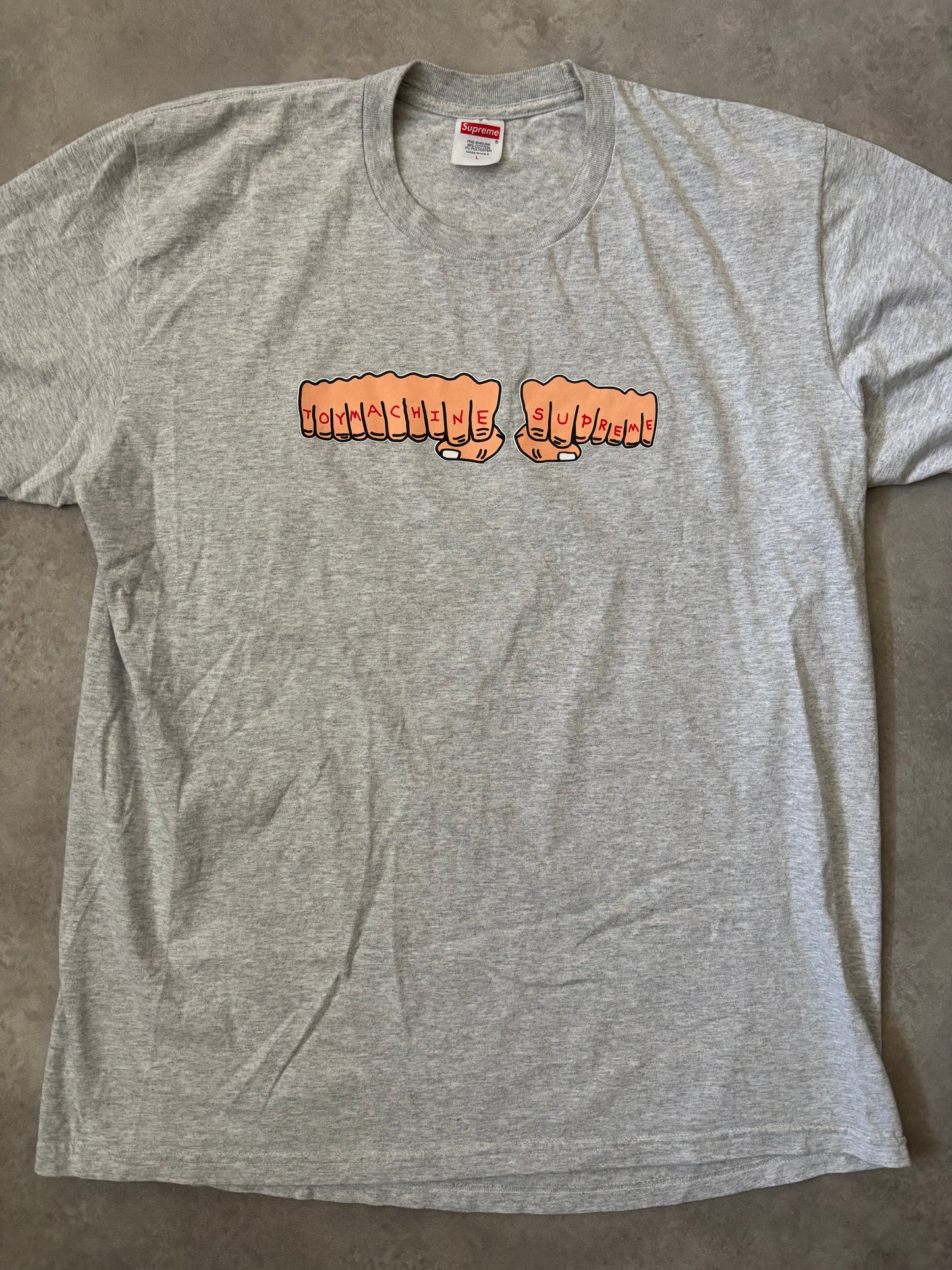 Supreme x Toy Machine Fist Tee (Str. L)