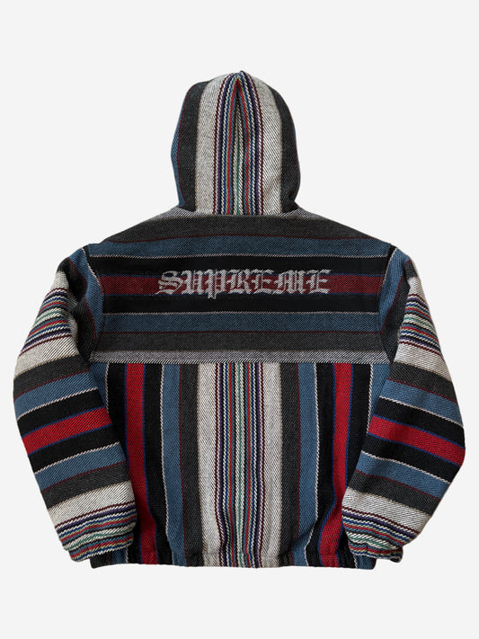 Supreme Woven Stripe Hooded Jacket (Str. M)