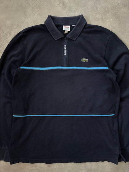 Supreme LACOSTE Pique Zip L/S Polo (Str. S)