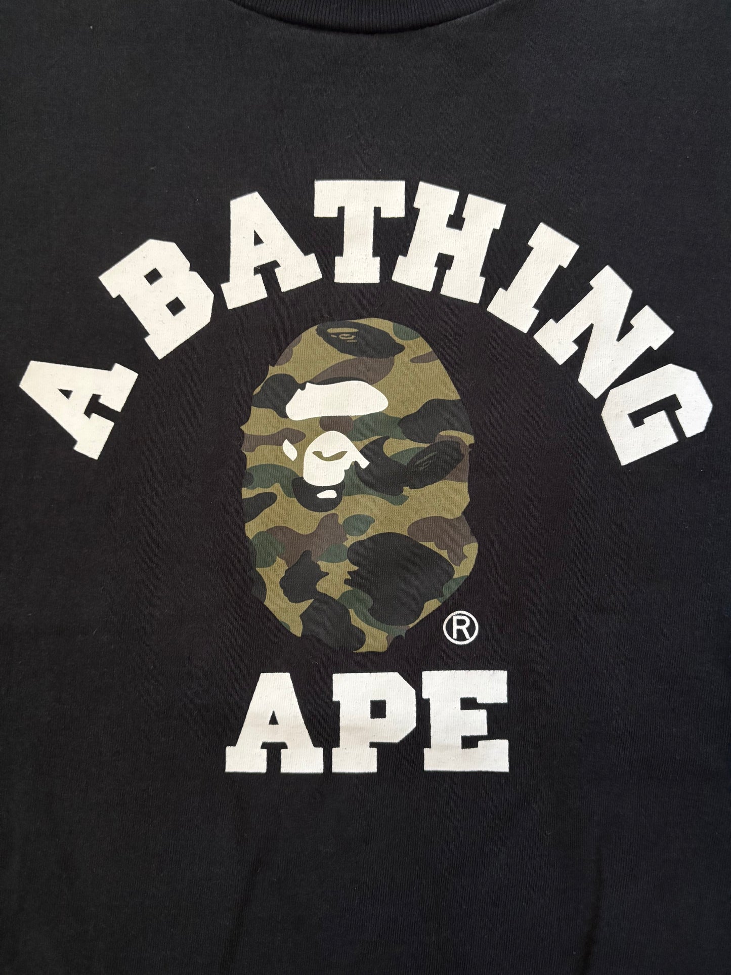 A Bathing Ape Camo Classic Ape Head Logo Tee (Str. L)