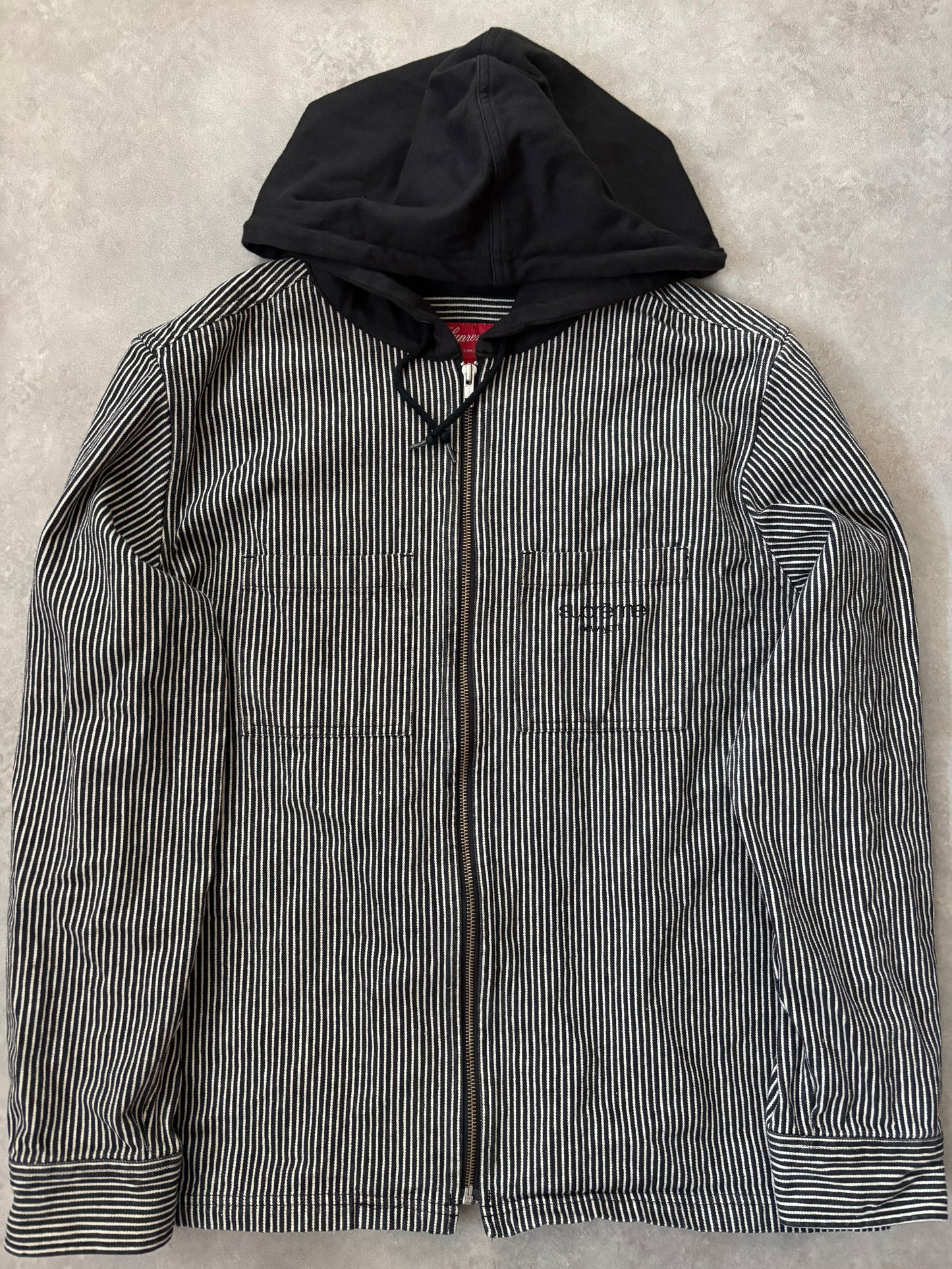 Supreme Striped Hooded Jacket (Str. L)