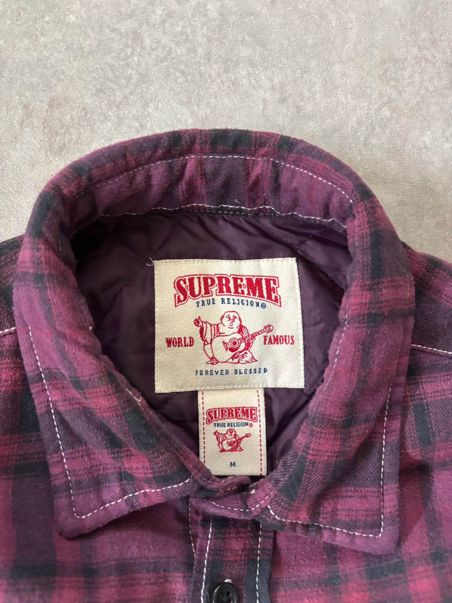 Supreme True Religion Quilted Lined Plaid Flannel (Str. M)