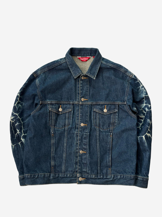 Supreme Shibori Denim Trucker Jacket (Str. M)