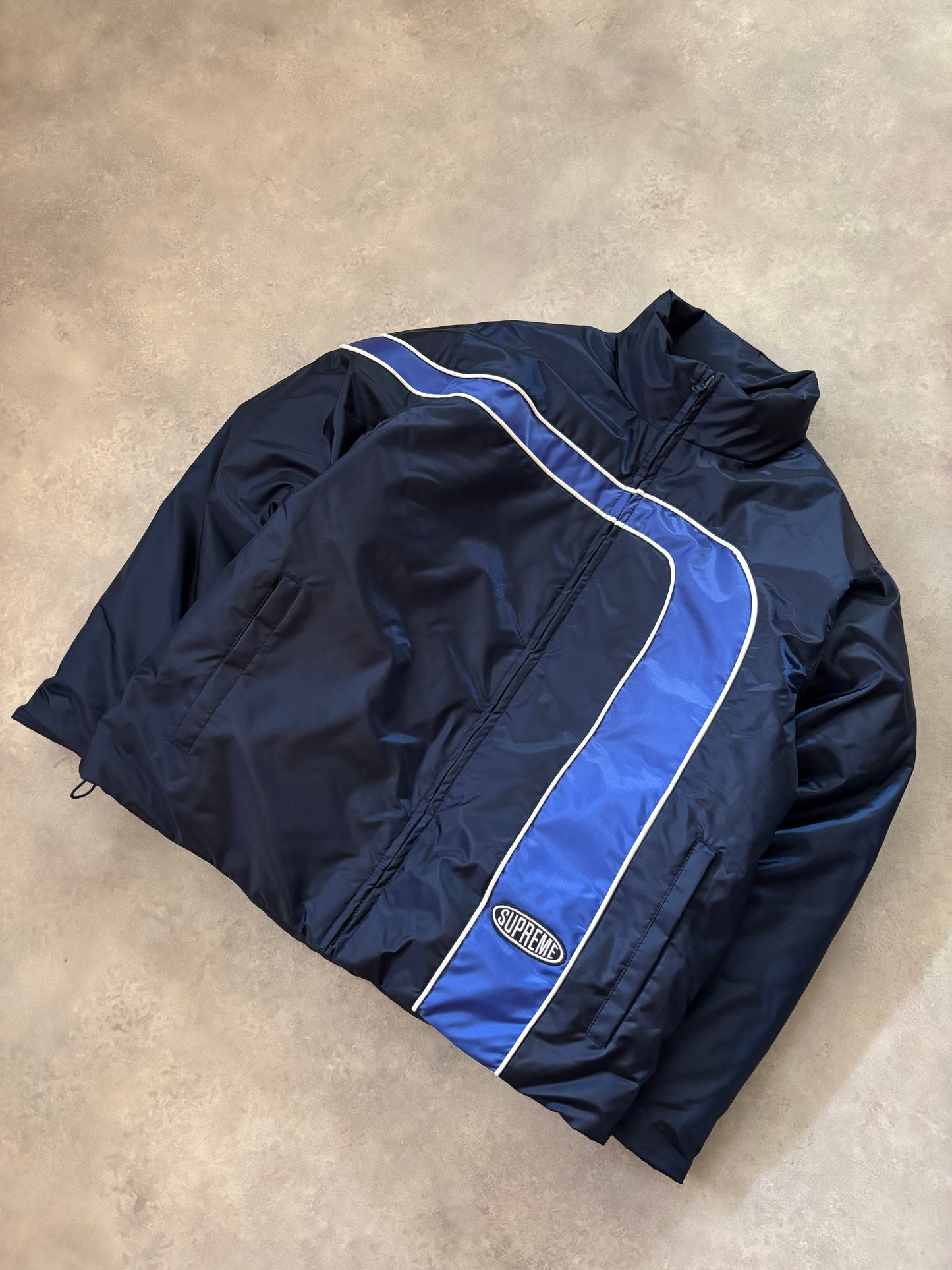 Supreme Stripe Puffer Jacket (Str. S)