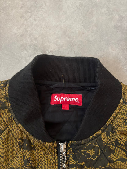 Supreme Quilted Lace Bomber Jacket (Str. L)