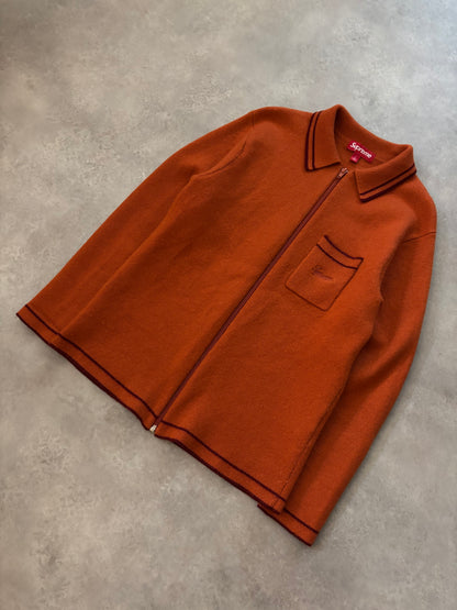 Supreme Zip Up Polo Sweater (Str. L)