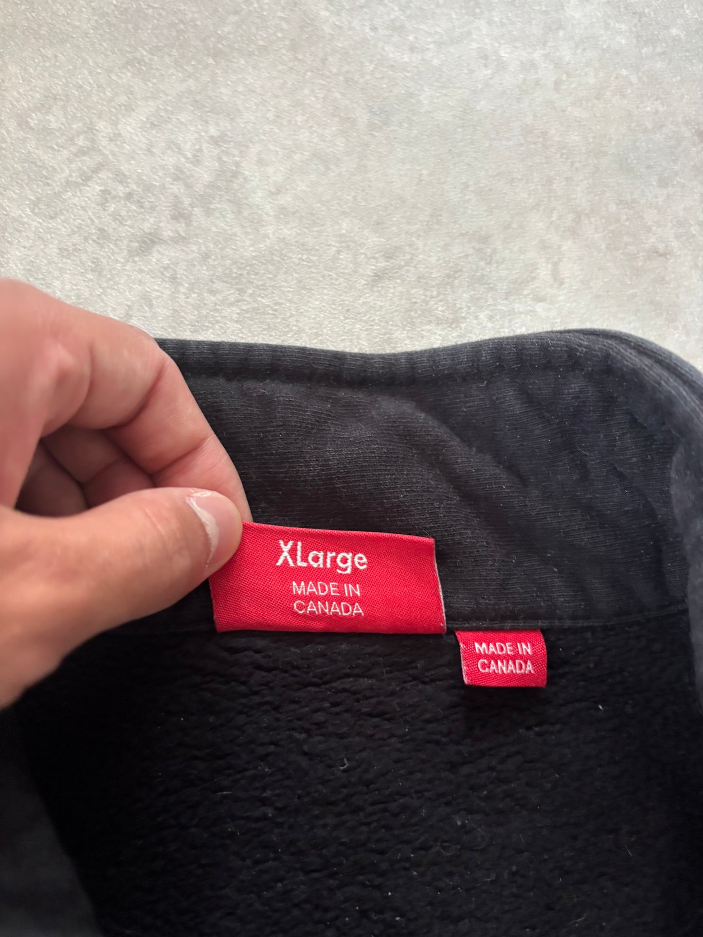 Supreme 2-Tone Half Zip Sweatshirt (Str. XL)