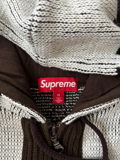 Supreme Patchwork Zip Up Hooded Sweater (Str. M)