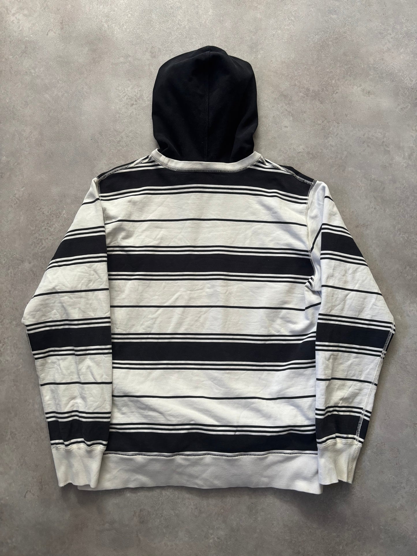 Supreme Striped Hooded Crewneck (Str. M)