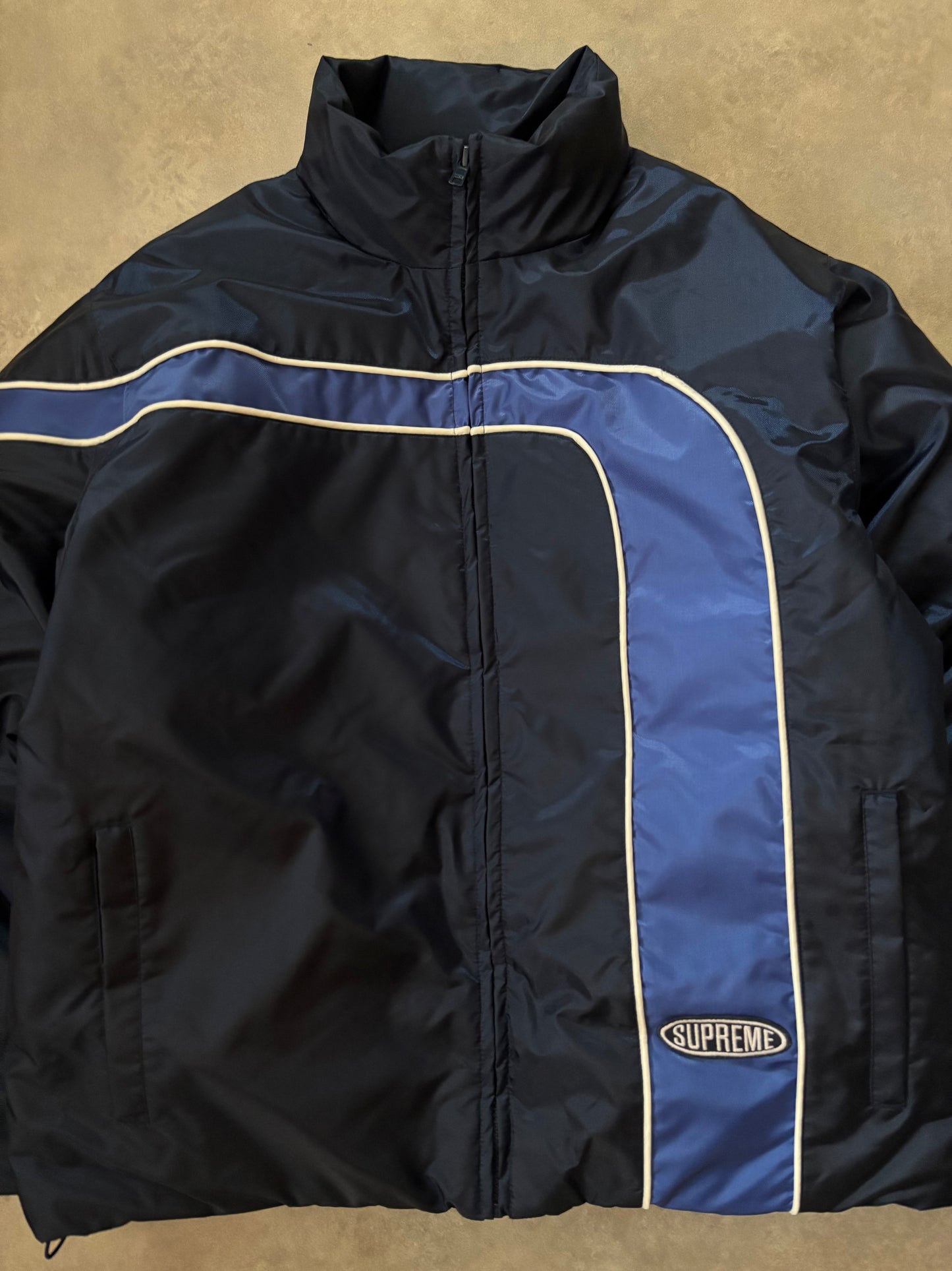 Supreme Stripe Puffer Jacket (Str. S)